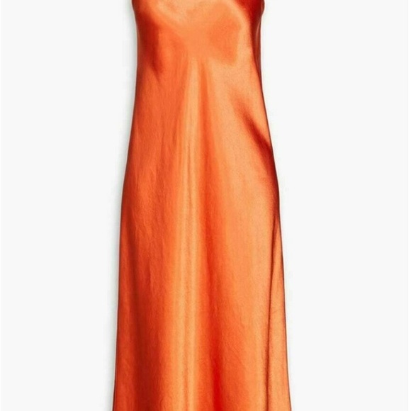 Vince. Satin Slip Dress in Burnt Orange size Small - Picture 3 of 9